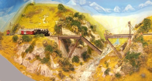 Modell der Steffenbachbrücke - beim Abbau